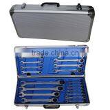 LB-392 22pcs Mirror Finished Wrench Set in Aluminium Case