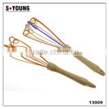 13009 Silicone Whisk with wooden handle