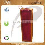 Single Bottle Jute Wine Bag With Cotton Cord Handle thumbnail-1