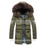 2016 Top Quality Wind Proof Mens Parka Winter Jacket With Fur Hood Parka Jackets Wholesale Blank thumbnail-6