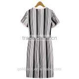 2016 Latest Plain Dress for Fat Women With Short Sleeve,plus Size/over Size Women Casual Dress for Summer thumbnail-3