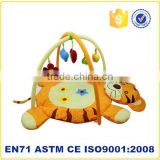 Hot selling kids tiger toy animal shaped plush play mat baby play mat