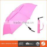 Rubber Handle Promotional High Quality Double Layer 2 Fold Umbrella