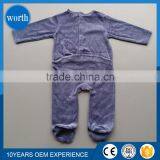 Top Selling Velvet Fabric Printed Baby Romper With Feet thumbnail-2