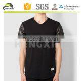 Custom Leather Sleeves t Shirt Wholesale thumbnail-1