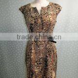 Animal Print Casual Sleeveless Dresses thumbnail-1