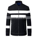 Color Block Fleece Men's Jacket Full Zipper up Bomber Jacket for Man thumbnail-4