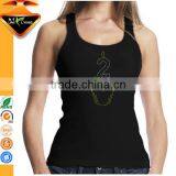 Wholesale White Tanks Ladies Rhinestone Tank Tops for Bride thumbnail-6