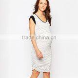 Cap Sleeve Jersey Bodycon Pregnant Daily Wear Dress Maternity Wear DR0012A thumbnail-1