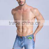 MGOO High Fashion Underwear Men Cotton Comfortable Jeans Print Shorts Custom Printing Stock thumbnail-3