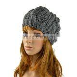 Winter Women Beret Braided Baggy Beanie Youth Winter Hat SV000232 thumbnail-3