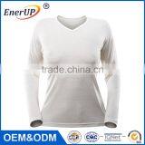 Fashion Apparel Woman 100% Merino Wool Antibacterial Long Sleeve T-shirt Thermal Cloth thumbnail-3