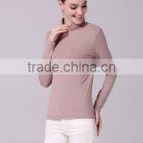 New Style Fashion Long Sleeve Turtleneck Ladies T-shirt Wholesale thumbnail-4