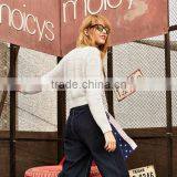 Most Popular New Design Woman Merino Wool Bomber Blank Jacket Sweater With Zipper thumbnail-2