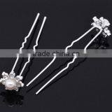 Wholesale 2-7/8" Rhinestone Flower Charm Wedding Hairpins thumbnail-1