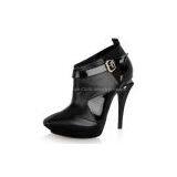 Pin-Heeled Nappa Leather Ankle Boots Newest Styles Heels (LTYK0008)