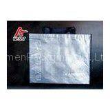 Silver Foil Design Custom Printed Non Woven Carry Bags For Shopping