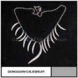 N787 Rhodium Modern Necklace Zircon Jewelry With Pepper Shape