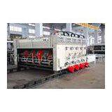 Chain Feeding Semi Automatic Flexo Printing Slotting Machine , Printing Pressing Roller