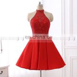Wholesale Gorgeous Crystal Beaded Red Short Cocktail Dress Cocktail Dresses LX316
