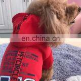 Cool Pet Dog Fleeces Coat Clothes Overcoat Ribbon Letters Hoodies Small Dog Winter Jacket thumbnail-1