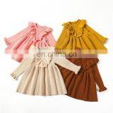 RTS Christmas Ruffle Winter Dress Sweater Dress Baby Girl Dresses thumbnail-4
