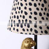 Parrot Shape Gold Bird Animal Statue Decoration Small Resin Vintage American Desk Lamps for Gift thumbnail-2