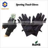 Spandex touch screen gloves for smart phone and touch device