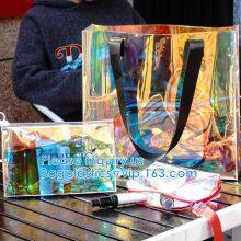 Biodegradable Custom Logo Travel Vinyl Waterproof Beach Zipper Cosmetic Bag TPU PVC Toilet Wash Bag thumbnail-4