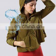 Ready To Ship Outdoor Fitness Wear Waterproof Rash Guard UV Protection Clothing Women Workout Running Sports Yoga Jacket thumbnail-3
