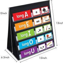 Tabletop Pocket Chart for Classroom, Small Double Sided Pocket Chart for Kids Learning at Home thumbnail-4