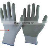 13/15 Gauge Knitted Nylon Liner Coated Nitrile Palm, Industrial Dark Green Nitrile Glove