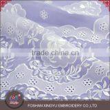 Factory Specializing Made 100%poly Flower Printing Chiffon Flower Laser Embroidery Lace Fabric for Girl Dress thumbnail-2