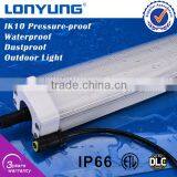 Led Waterproof Batten 2016 Brightness Tube 4tube Outdoor Fixture Tri-proof Outdoor IP66 ETL DLC Approval