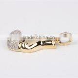 2016 Fashional Hip Hop 10k Gold Plated Gloves Pendant Necklace Setting Cheap Diamond thumbnail-5