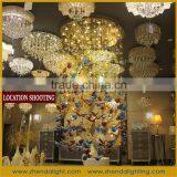 China Hand Blown Glass Chandelier Decoration & Color Glazed Chandelier for Hotel Lobby thumbnail-1