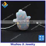 925 Sterling Silver Chain White Opal Hamsa Bracelet thumbnail-3