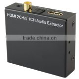 Digital Stereo SPDIF Output Splitter HDMI 2CH/5.1CH Audio Extractor