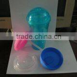 New Design 16oz Double Wall Plastic Cups With Straw thumbnail-1