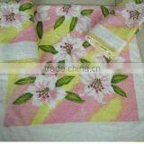 100% Cotton Velour Flower Printing Face Towel thumbnail-1
