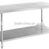1.2M Two Layers SS Commercial Industrial Kitchen Work Table Workbench for Hotel Restaurant With Separated Assembled thumbnail-3