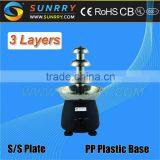 Chocolate Fountain Machine With Prices 3 Layers and PP Plastic Base Chocolate Fountain Machine (SUNRRY SY-CL3A)