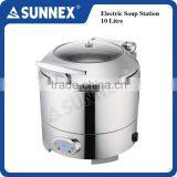 SUNNEX New Design Creative Mirror Polished Stainless Steel Digital Display 10 Litre Electric Soup Warmer thumbnail-1