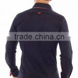 Beautiful Triple Collar Dark Blue Shirts for Men thumbnail-2