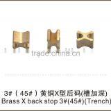 Brass X Bottom Stopper NO.3/4/5 Trench Zipper Garment Accessories thumbnail-1