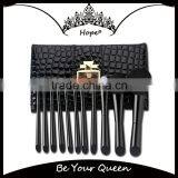 Top Grade Cool Black 11pcs Makeup Brush Set