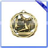 China Factory Supply Hollow Out Gymnastics Zinc Alloy Gold 3D Medal