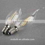 2015 New Style Antique LED Filament C35 Full Glass Flame Lamp L4W E12 110V Dimmable thumbnail-3