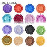 Cheap Elegant Restaurant and Home Decoration Purple Glass Wedding Charger Plate Wholesale thumbnail-6