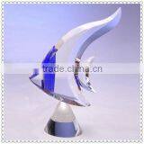Cheap Colorful Popular GoldFish Crystal Decoration For Birthday Gifts
